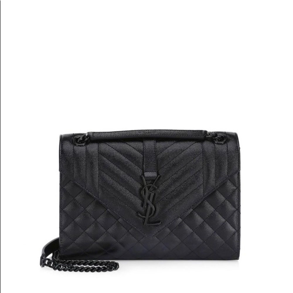 YSL Medium Cassandra Calfskin Black Purse